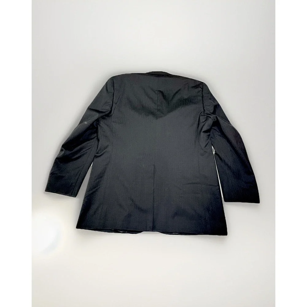 Saddlebred‎ Performance Men's  Size 42R Black Wool Blend Blazer Classic 2 Button